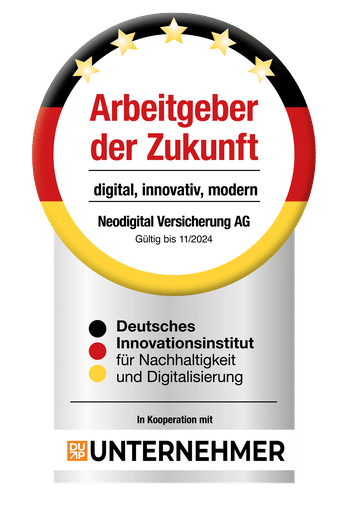 Neodigital als Arbeitgeber der Zukunft ausgezeichnet vom Deutschen Institut für Nachhaltigkeit und Digitalsierung